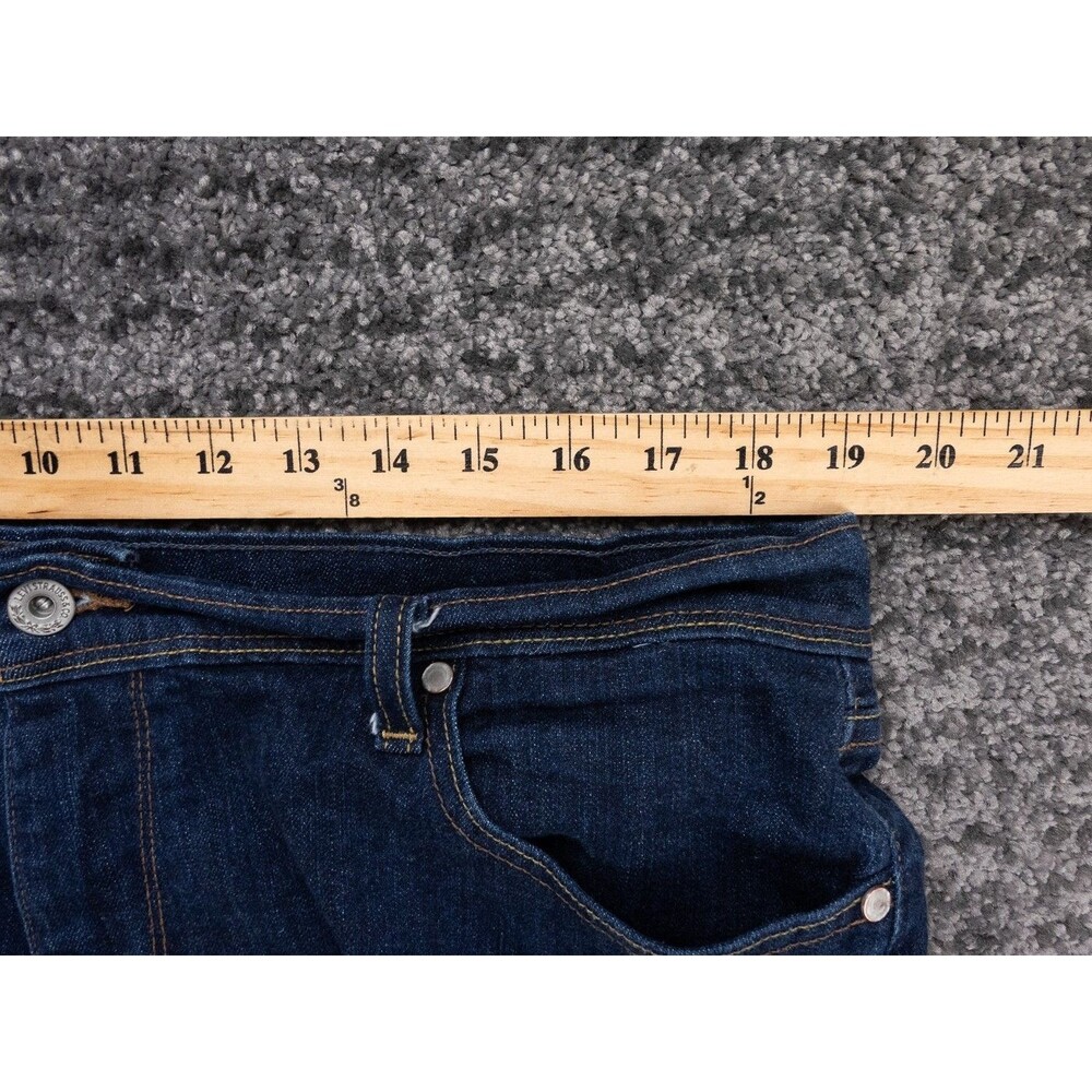 Levis 515 Boot Cut Jeans Womens 16 Blue Dark Wash Stretch Denim Casual Western - Picture 6 of 13